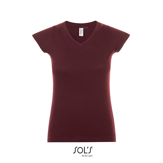 Ladies` V-Neck-T-Shirt Moon