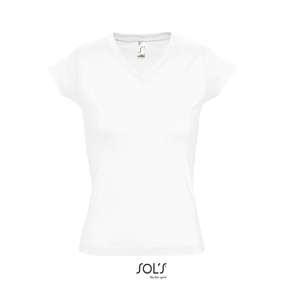 Ladies` V-Neck-T-Shirt Moon