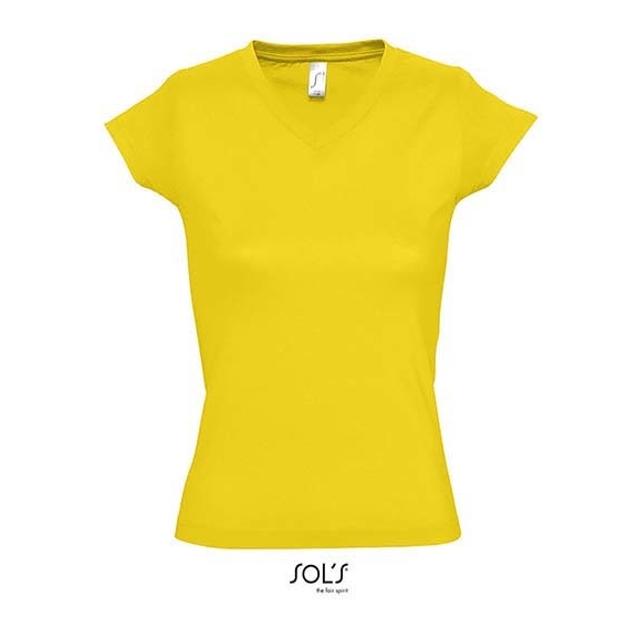 Ladies` V-Neck-T-Shirt Moon