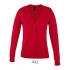 Golden Women V-Neck Knitted Cardigan