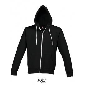 Unisex Hooded Zipped Jacket Silver