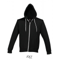 Unisex Hooded Zipped Jacket Silver