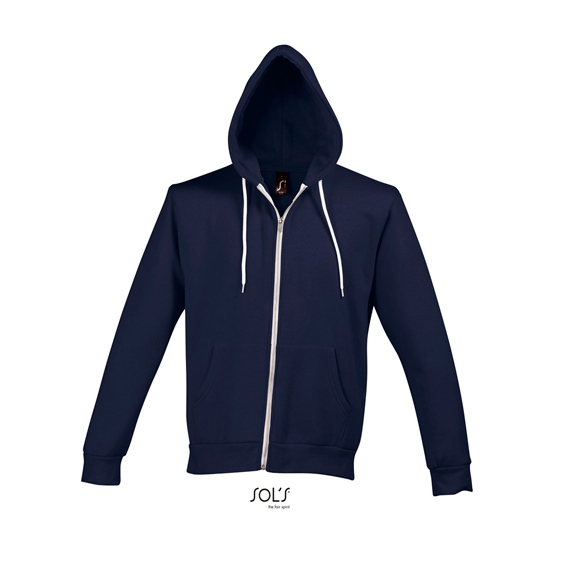 Unisex Hooded Zipped Jacket Silver