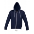 Unisex Hooded Zipped Jacket Silver