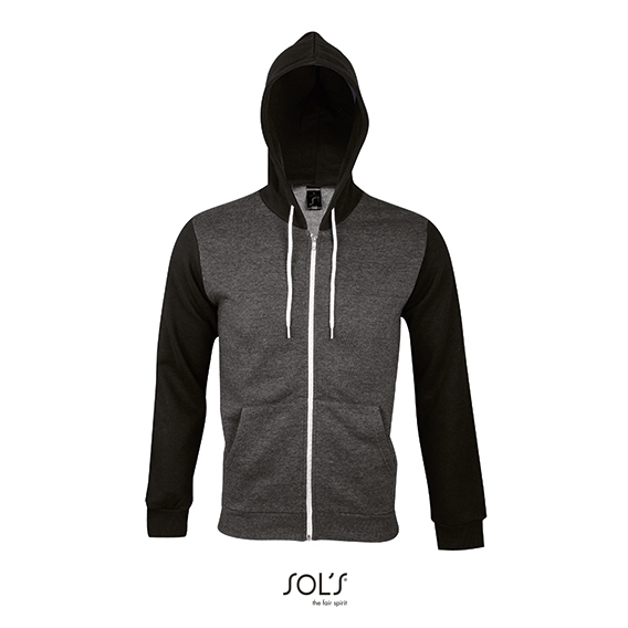 Unisex Hooded Zipped Jacket Silver