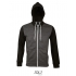 Unisex Hooded Zipped Jacket Silver