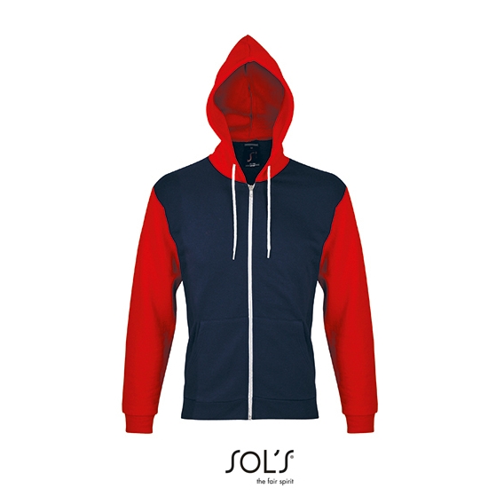 Unisex Hooded Zipped Jacket Silver