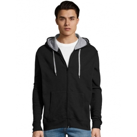 Contrasted Zipped Hooded Jacket Soul Men