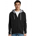 Contrasted Zipped Hooded Jacket Soul Men