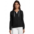 Contrast Hooded Zip Jacket Soul Women
