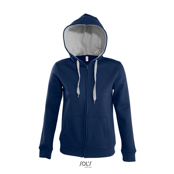 Contrast Hooded Zip Jacket Soul Women
