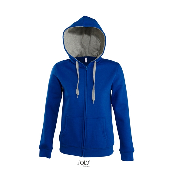 Contrast Hooded Zip Jacket Soul Women
