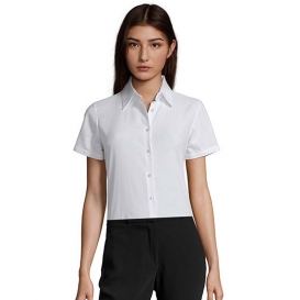Ladies` Oxford-Blouse Elite Short Sleeve