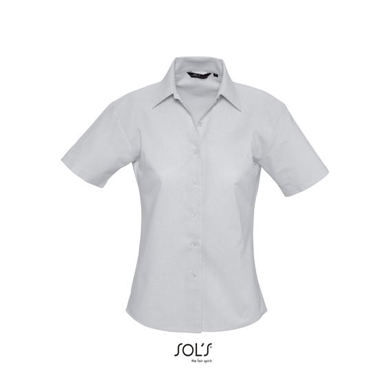 Ladies` Oxford-Blouse Elite Short Sleeve
