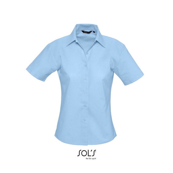 Ladies` Oxford-Blouse Elite Short Sleeve