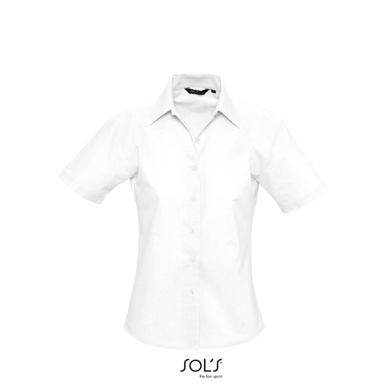 Ladies` Oxford-Blouse Elite Short Sleeve