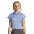 Ladies` Stretch-Blouse Excess Shortsleeve