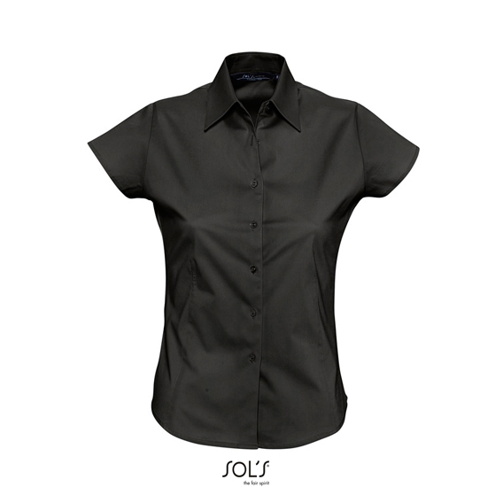 Ladies` Stretch-Blouse Excess Shortsleeve