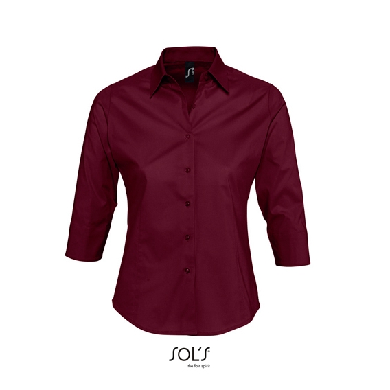 Ladies` Stretch-3/4-Sleeve Blouse Effect