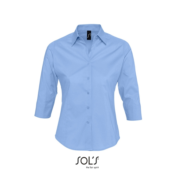 Ladies` Stretch-3/4-Sleeve Blouse Effect