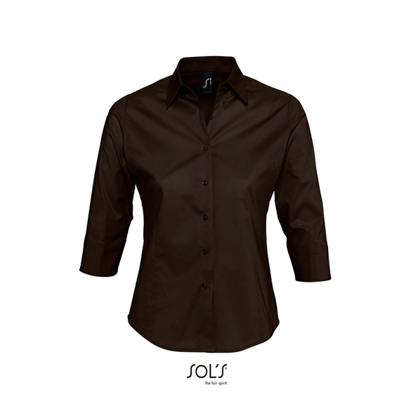 Ladies` Stretch-3/4-Sleeve Blouse Effect