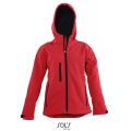 Kids` Hooded Softshell Jacket Replay