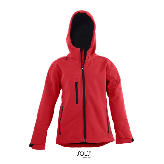 Kids` Hooded Softshell Jacket Replay