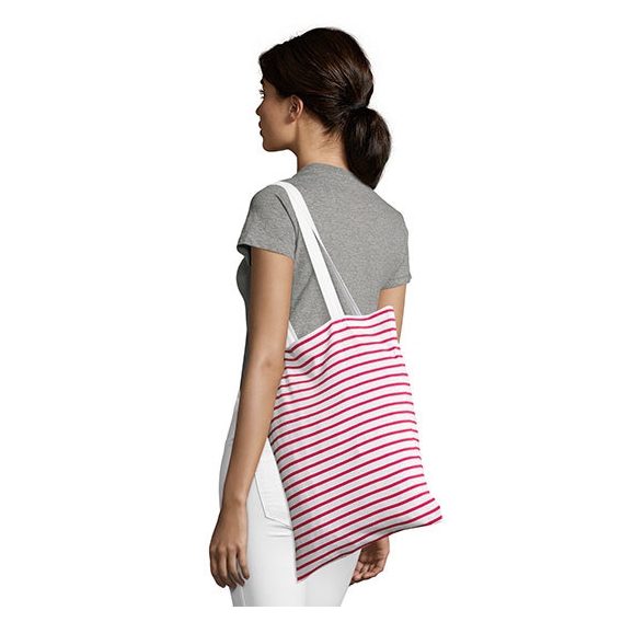 Striped Jersey Shopping Bag Luna