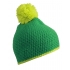 Pompon Hat with Contrast Stripe