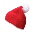 Pompon Hat with Contrast Stripe