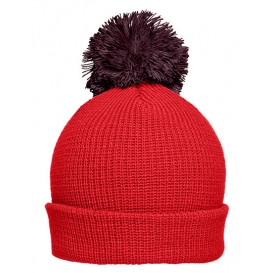 Pompon Hat with Brim