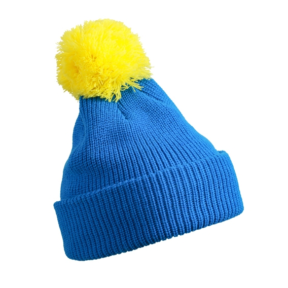 Pompon Hat with Brim
