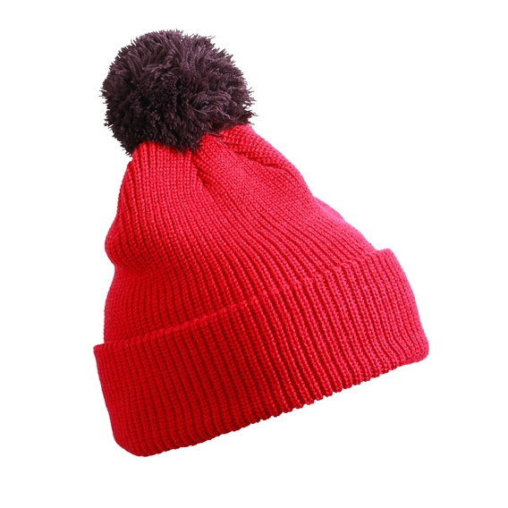 Pompon Hat with Brim