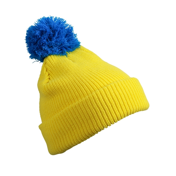 Pompon Hat with Brim