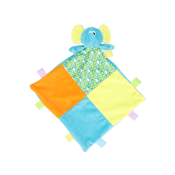 Baby Multi Coloured Comforter with Rattle
