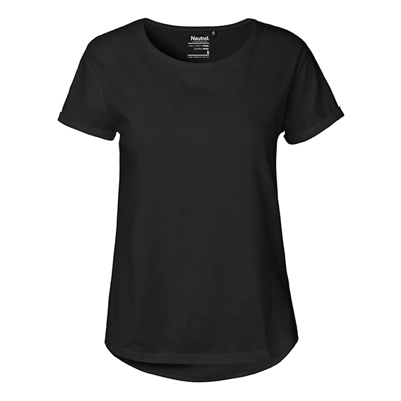Ladies` Roll Up Sleeve T-Shirt