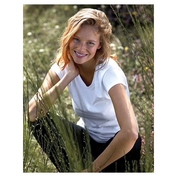 Ladies` V-neck T-Shirt
