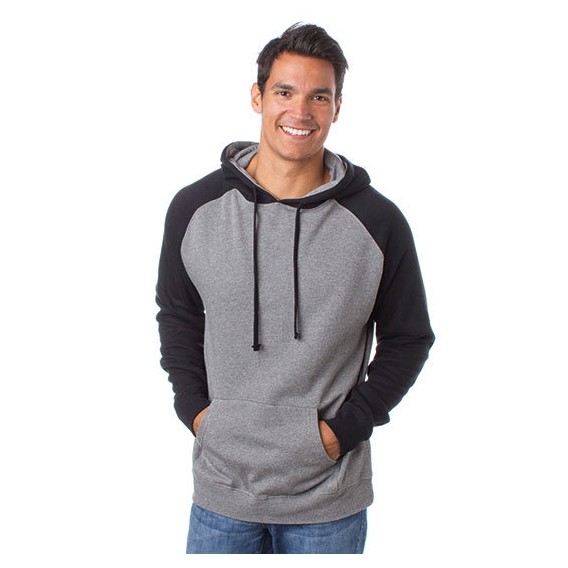 Men`s Lightweight Raglan Hooded Pullover