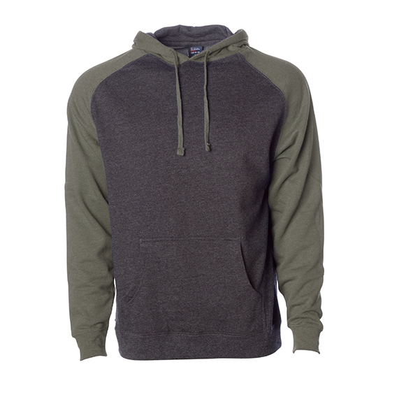 Men`s Lightweight Raglan Hooded Pullover