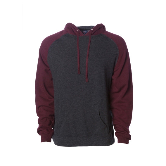 Men`s Lightweight Raglan Hooded Pullover