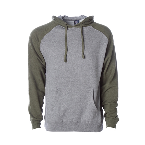 Men`s Lightweight Raglan Hooded Pullover
