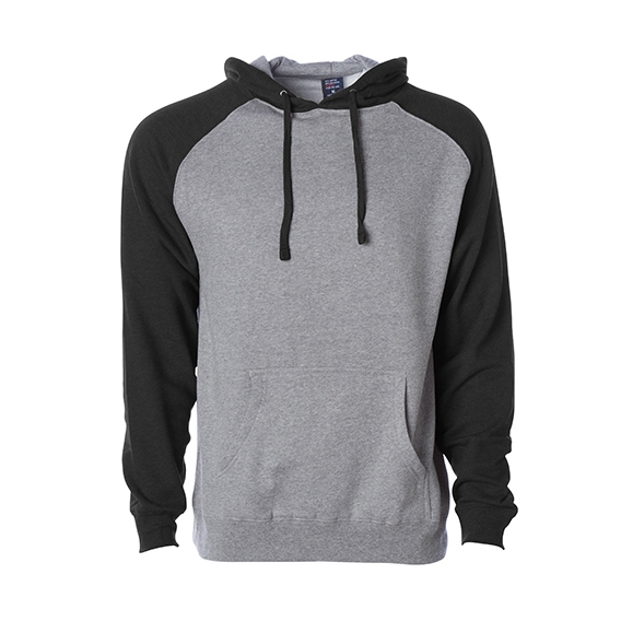 Men`s Lightweight Raglan Hooded Pullover