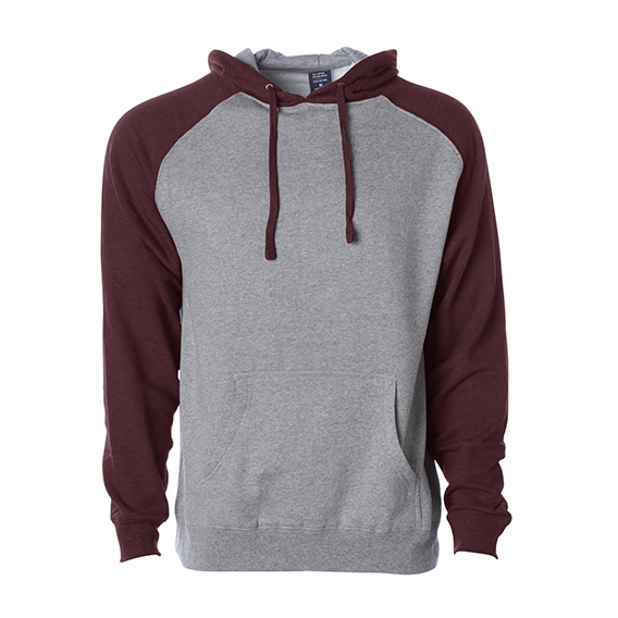 Men`s Lightweight Raglan Hooded Pullover