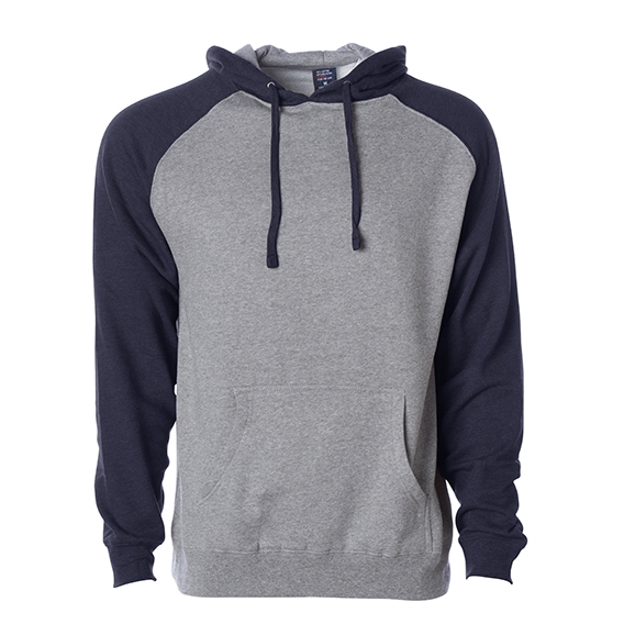 Men`s Lightweight Raglan Hooded Pullover