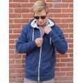 Unisex Sherpa Lined Zip Hooded Jacket