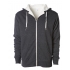 Unisex Sherpa Lined Zip Hooded Jacket
