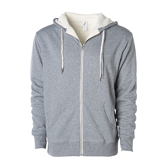 Unisex Sherpa Lined Zip Hooded Jacket
