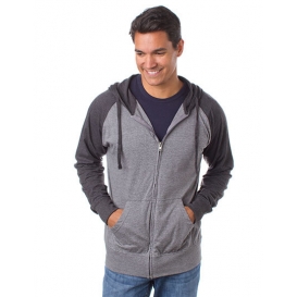 Men `Lightweight Jersey Raglan Zip Hood