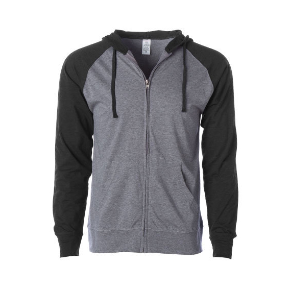 Men`s Lightweight Jersey Raglan Zip Hood