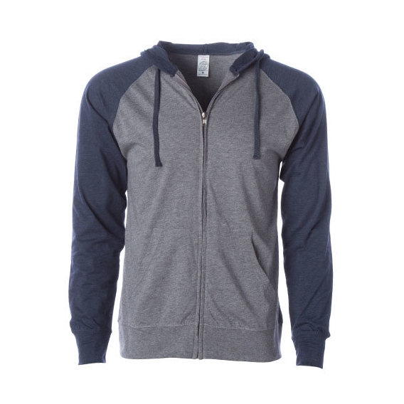 Men`s Lightweight Jersey Raglan Zip Hood